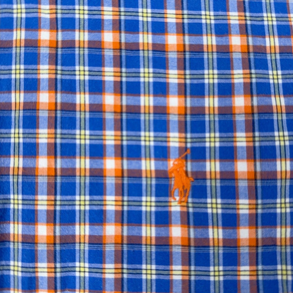 Vtg Ralph Lauren Classic Fit Plaid Check Double Faced Cotton Shirt Mens 2XB Pony - Picture 4 of 14